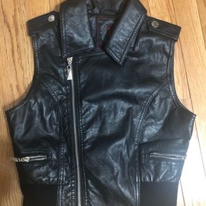 Black Leather Vest